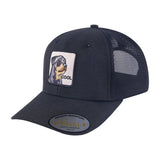 Cool Dog 6-Panel Trucker Hat with Black front and Black back
