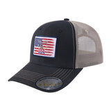 US Deer Hunter 6-Panel Trucker Hat with Black front and Khaki back