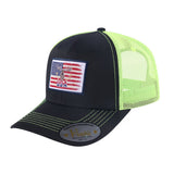 US Deer Hunter 6-Panel Trucker Hat with Black front and Green back