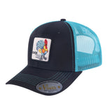Chicken 6-Panel Trucker Hat with Black front and Blue back