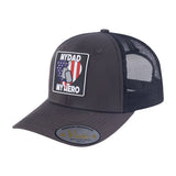 My Dad My Hero 6-Panel Trucker Hat with Dark Grey front and Black back