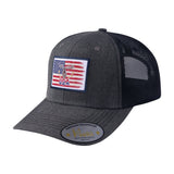 US Deer Hunter 6-Panel Trucker Hat with Dark Grey front and Black back