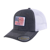 US Deer Hunter 6-Panel Trucker Hat with Dark Grey front and White back