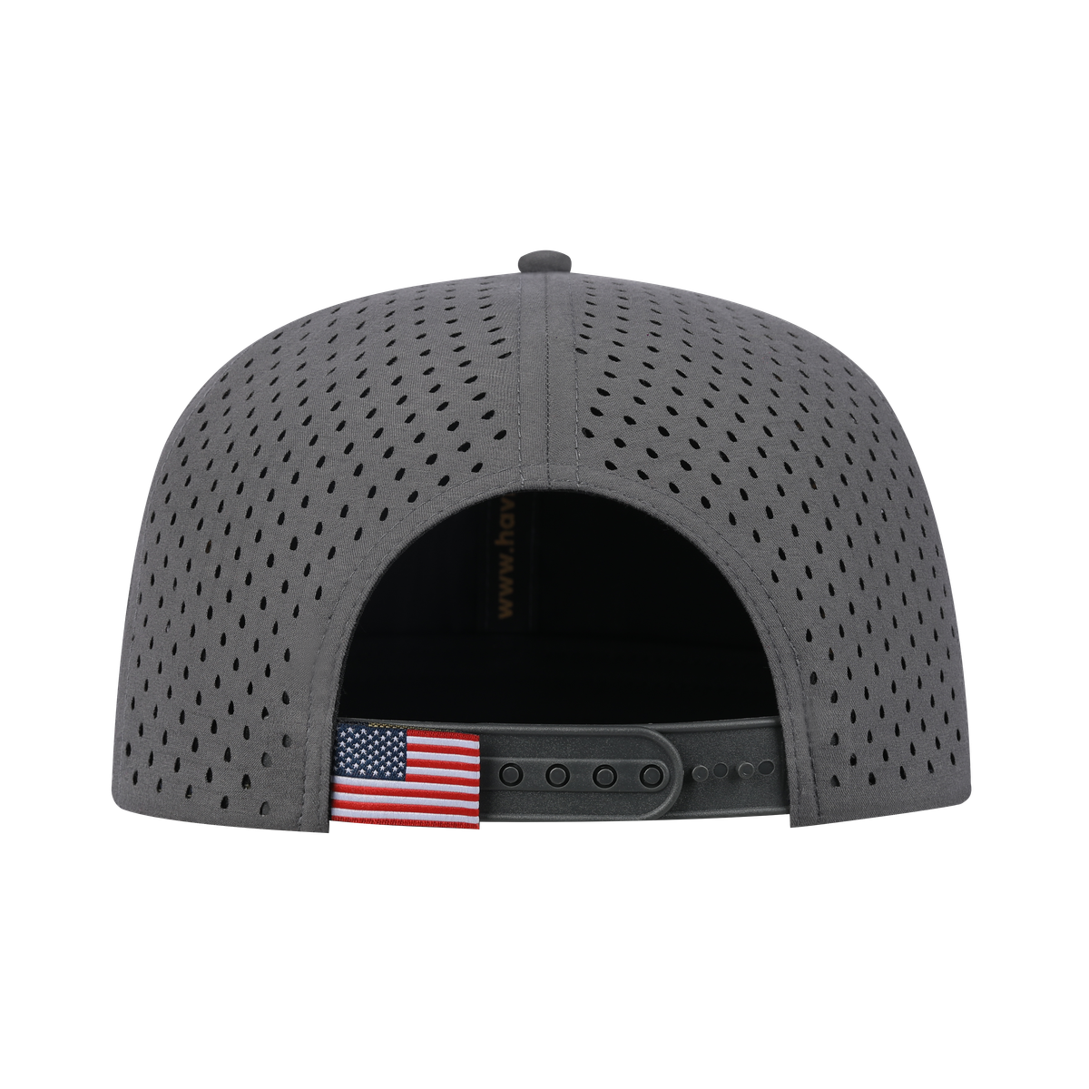 Wolf 6-Panel Microfiber Laser Hole Trucker Hat with Grey front and Grey back