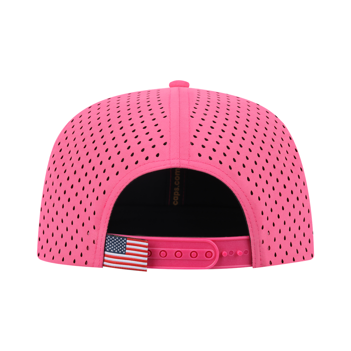 Lynx 6-Panel Microfiber Laser Hole Trucker Hat with Pink front and Pink back