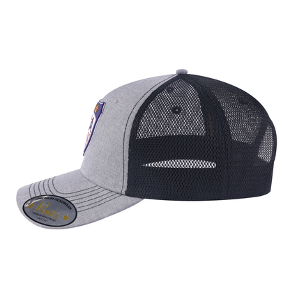 Loving Hockey 6-Panel Trucker Hat with Khaki front and Black back