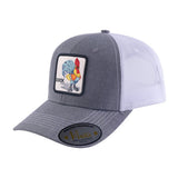 Chicken 6-Panel Trucker Hat with Light Grey front and White back