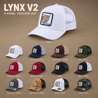 Lynx V2 5-Panel Trucker Hat - all color variants