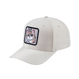 Cat V2 6-Panel Baseball Cap with Beige front and Beige back