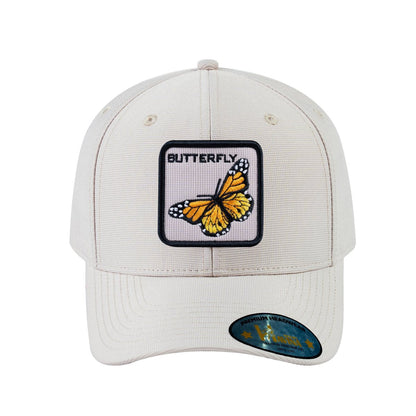 Butterfly V2 6-Panel Baseball Cap with Beige front and Beige back