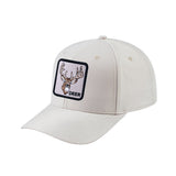 Deer V2 6-Panel Baseball Cap with Beige front and Beige back