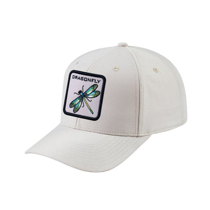 Dragonfly V2 6-Panel Baseball Cap with Beige front and Beige back