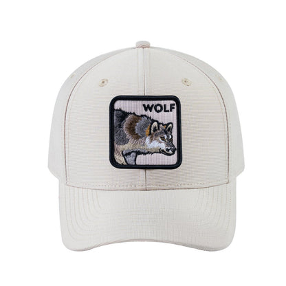 Wolf V2 6-Panel Baseball Cap with Beige front and Beige back