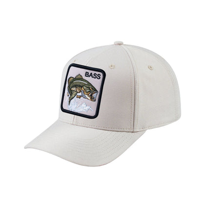 Bass V2 6-Panel Baseball Cap with Beige front and Beige back