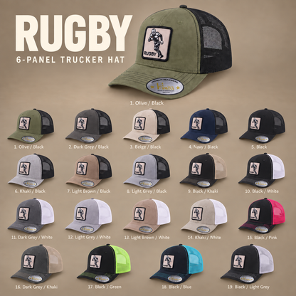 Rugby 6-Panel Trucker Hat - all color variants